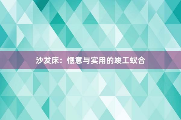 沙发床：惬意与实用的竣工蚁合